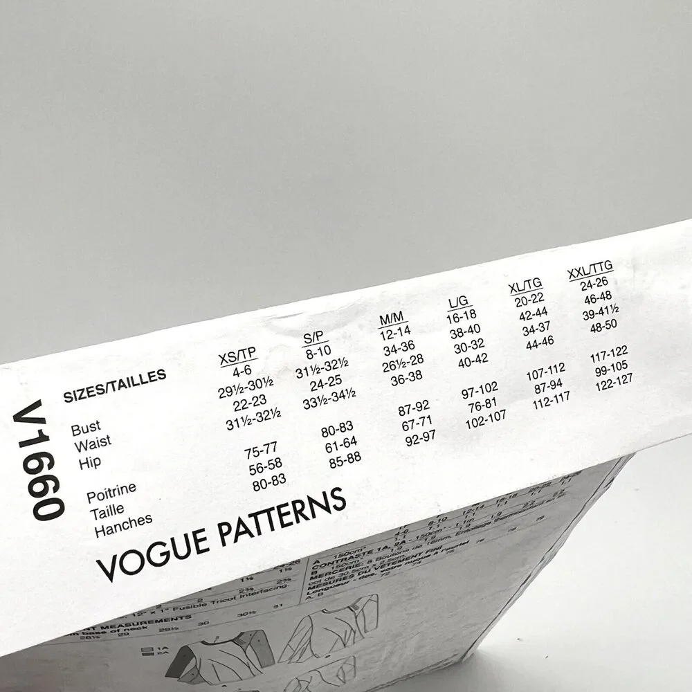 Vogue sewing pattern v1660